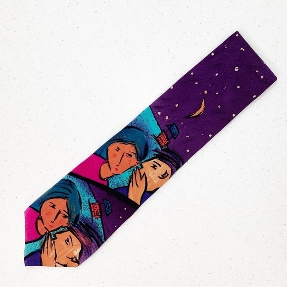 The Beatles Vintage 100% Silk ‘Do You Want To Know A Secret’ Purple Neck Tie - Picture 2 of 5